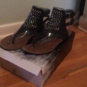 Dolce Vita black leather sandals size 8